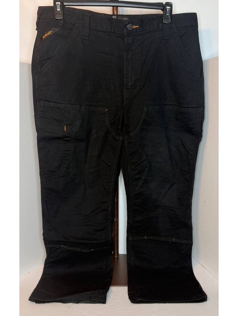 Ariat Rebar M4 Pants Men’s 38x30 Black Relaxed Fit Straight Leg DuraStretch🐾